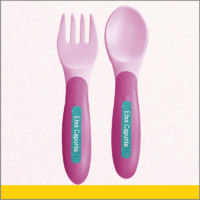 Etiquetas Princess para Tenedores y Cucharas Color Rosa