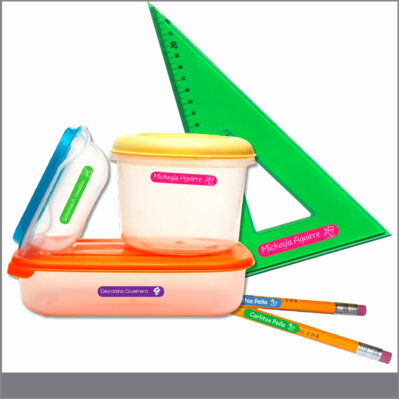 Etiquetas para Tuppers, Escuadras y Lapices