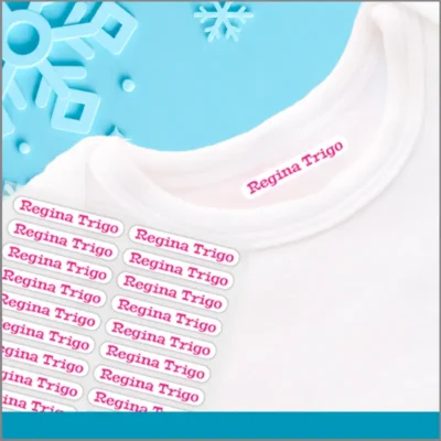 Etiquetas de vinilo personalizables para ropa