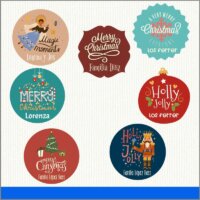 Etiquetas personalizables de regalo para navidad