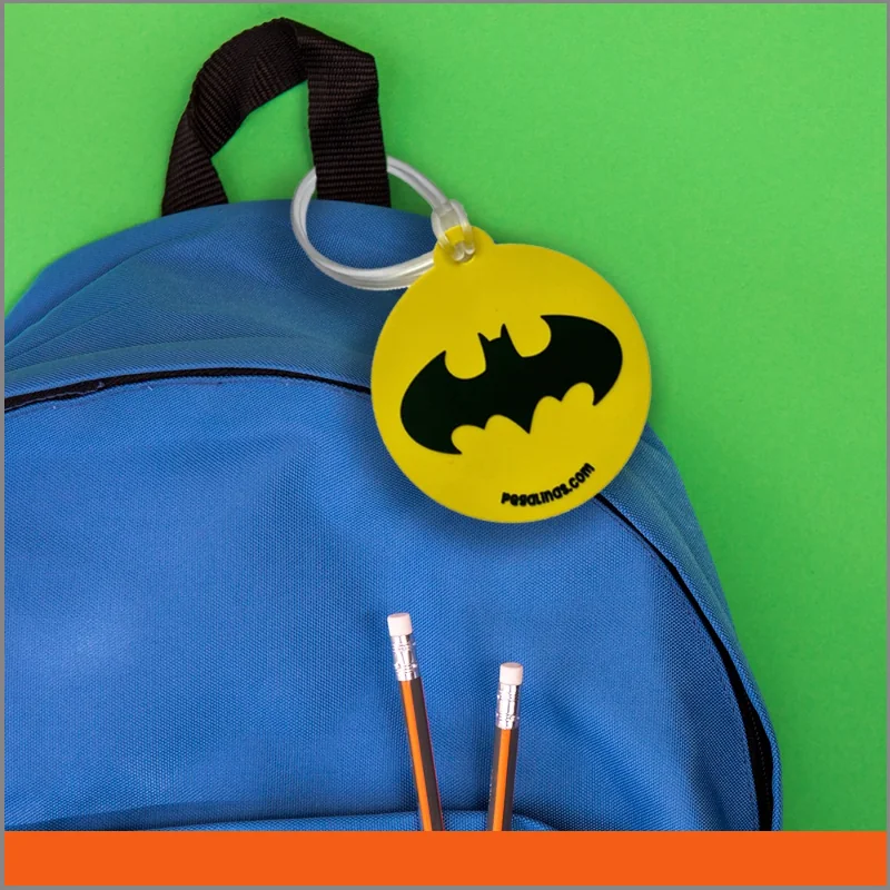 Etiqueta Batman para mochila
