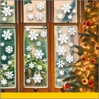 Copos de nieve decorativos para ventana