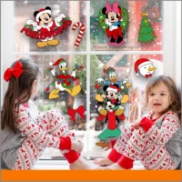Vinilos decorativos de Mickey Mouse, para puertas, paredes y ventanas
