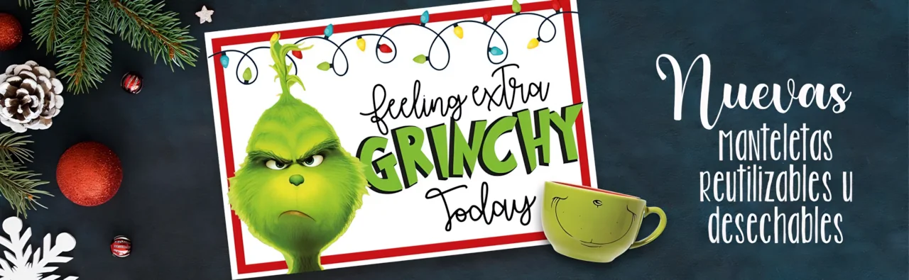 Manteleta navideña del Grinch