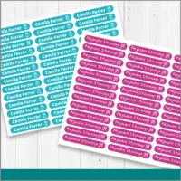 Etiquetas personalizables de vinilo