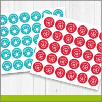 Etiquetas circulares para ropa personalizadas