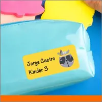 Etiquetas de vinil personalizables a colores para utensilios