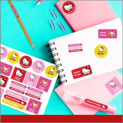 Etiquetas personalizables de Hello Kitty
