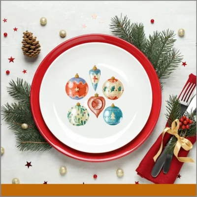 Vinilos decorativos para platos navideños