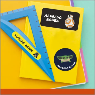 Etiquetas de vinil personalizables: super heroes