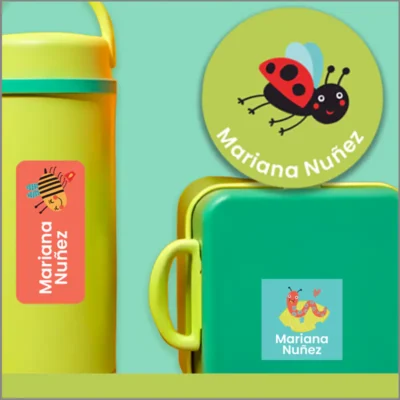 Etiquetas de vinil personalizables: insectos