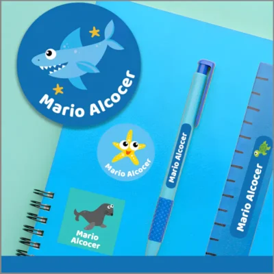 Etiquetas de vinil personalizables: mar