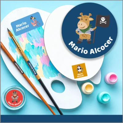 Etiquetas de vinil personalizables: piratas