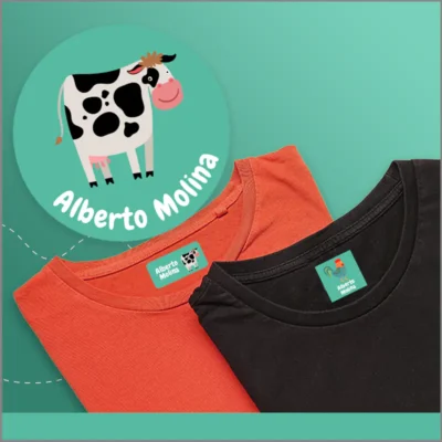 Etiquetas para ropa personalizables: animalitos
