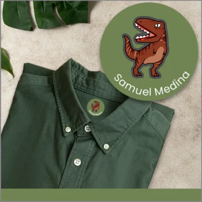 Etiquetas para ropa personalizables: dinosaurios
