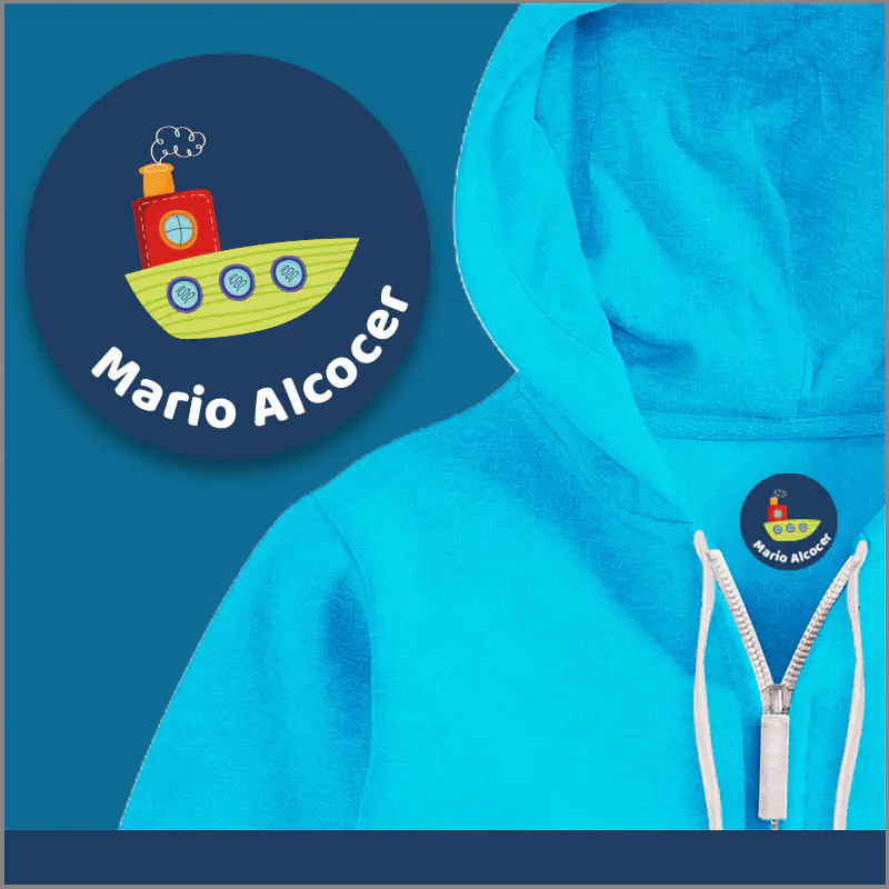 Etiquetas para ropa personalizables: mar