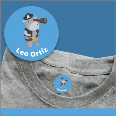 Etiquetas para ropa personalizables: piratas