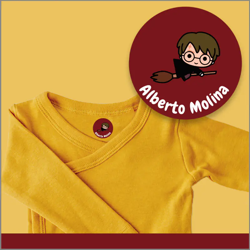Etiquetas para ropa personalizables: personajes populares