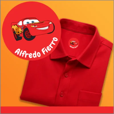 Etiquetas para ropa personalizables: sobre ruedas