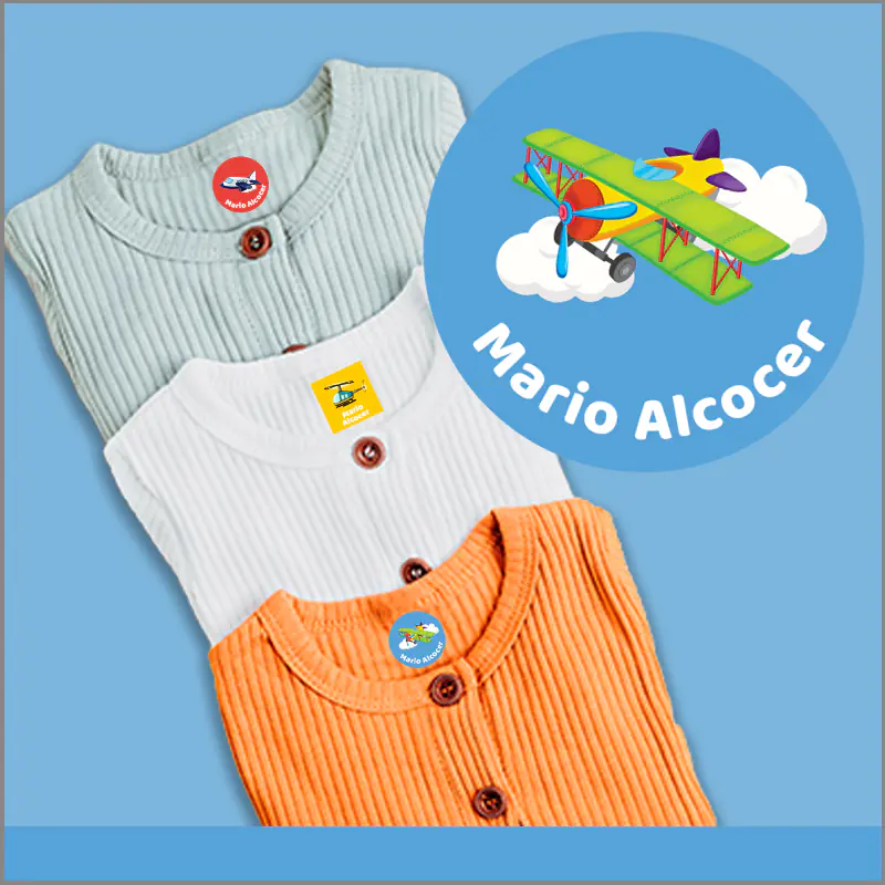 Etiquetas para ropa personalizables: universo