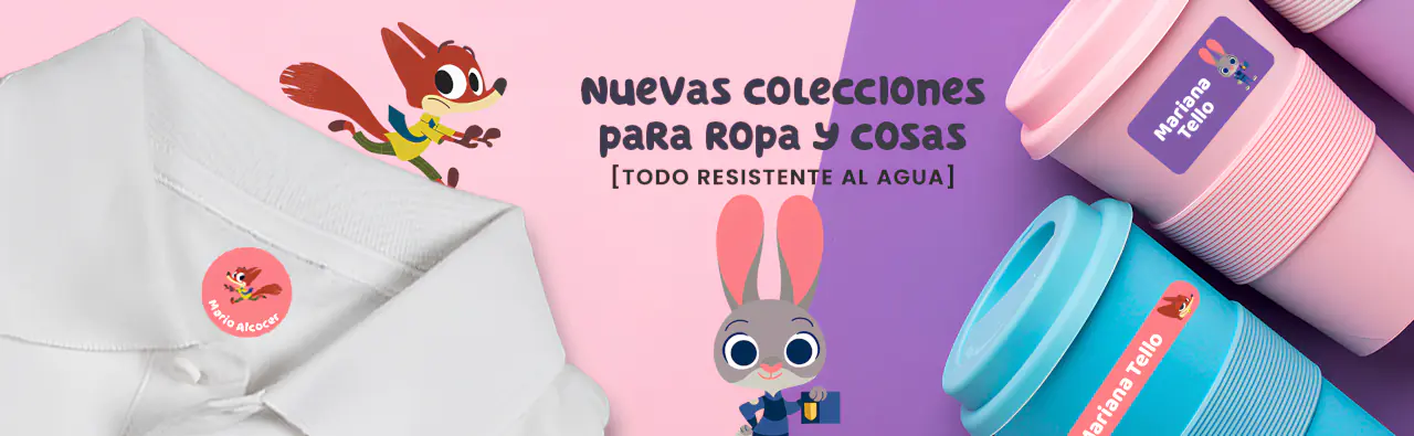 Etiquetas personalizables de personajes populares Etiquetas personalizables de personajes populares