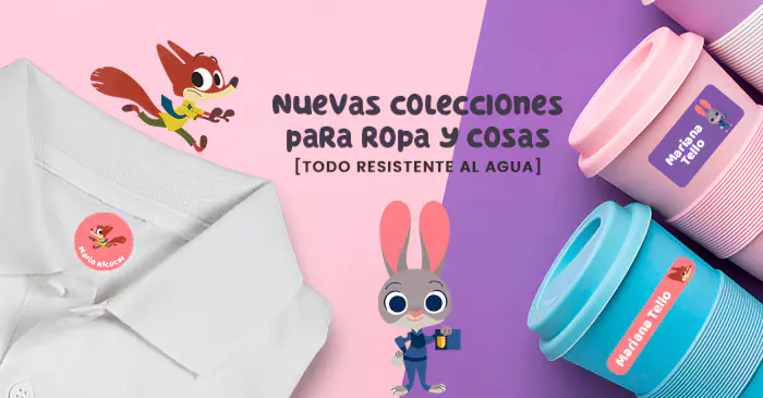 Etiquetas personalizables de personajes populares Etiquetas personalizables de personajes populares