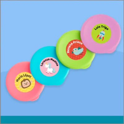 Etiquetas de vinilo personalizables circulares