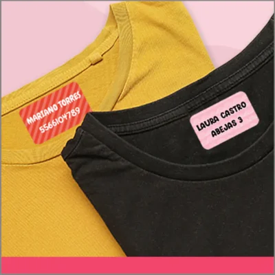 Etiquetas personalizables para ropa
