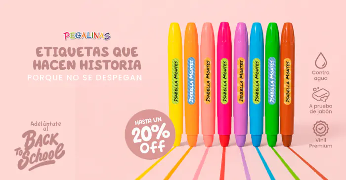 Promo Pegalinas hasta 20% Promo Pegalinas hasta 20%