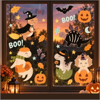 Vinilos adhesivos para puertas, paredes y ventanas: Dinosaurios