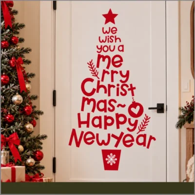 Árbol navideño para paredes, puertas y ventanas