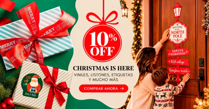 Etiquetas y vinilos personalizados de Navidad Etiquetas y vinilos personalizados de Navidad
