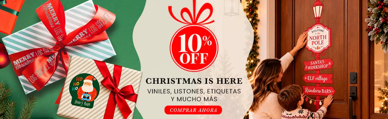 Etiquetas y vinilos personalizados de Navidad Etiquetas y vinilos personalizados de Navidad