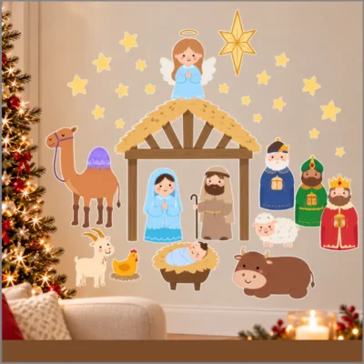 Nacimiento, vinilos personalizados para paredes, ventanas y puertas