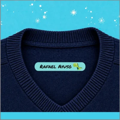 Etiquetas de vinilo personalizables para ropa