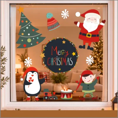 Santa Claus para puertas, paredes y ventanas